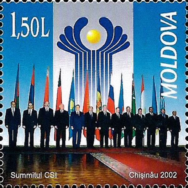 Emblem of the CIS and the Summit Delegates