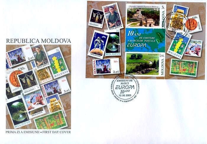Cachet: Moldovan «Europa» Stamps 1993-2002