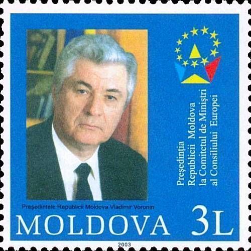 President of the Republic of Moldova, Vladimir Voronin and Emblem