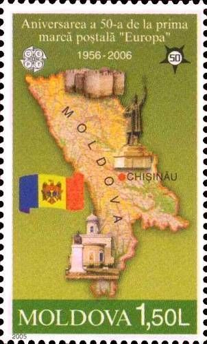 Map and Flag of Moldova