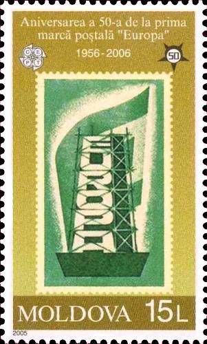 The First «EUROPA» Stamp Design. Issued in 1956