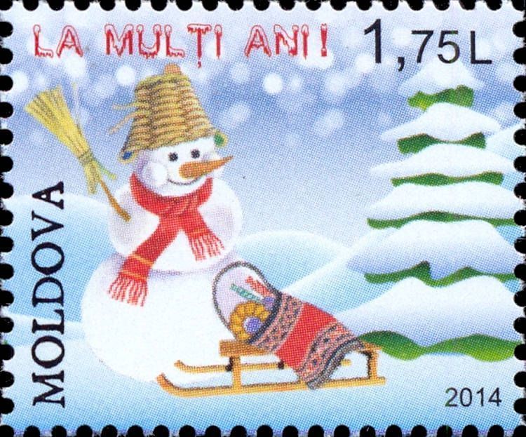 Snowman and Sleigh with Presents