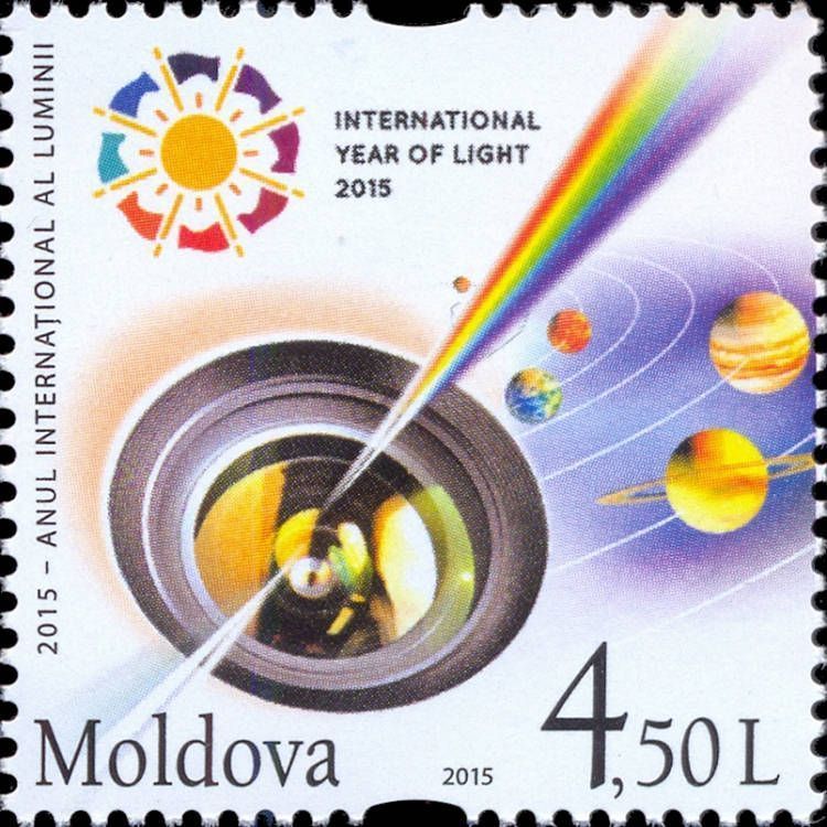 Logo of the International Year of Light and Allegory of Light
