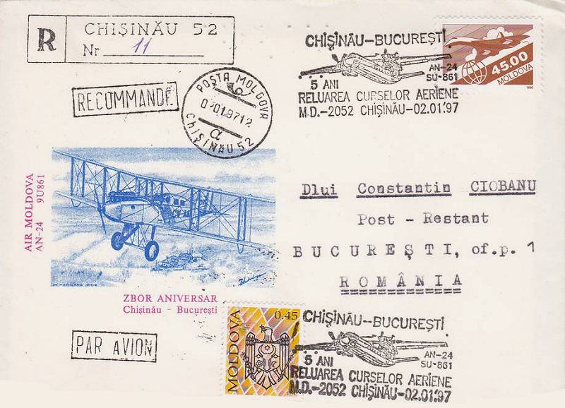 № CS1997/2 - Reluarea curselor aeriene între Chișinău și București - 5 ani