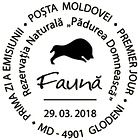 First Day Cancellation | Fauna from the «Pădurea Domnească» (Princely Forest) Nature Reserve