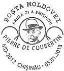 № CFU331 - Pierre de Coubertin - 150th Birth Anniversary 2013