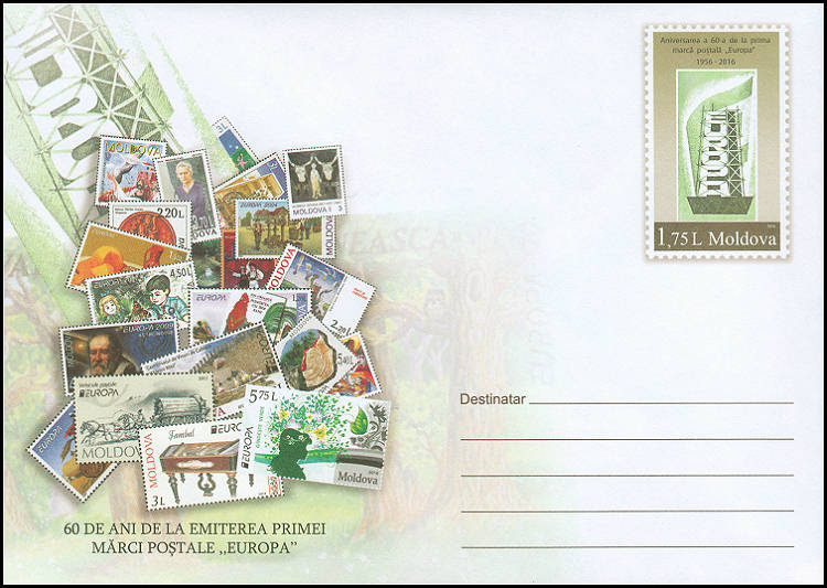 Envelope: «EUROPA» Posage Stamps Issued by Moldova (Address Side)