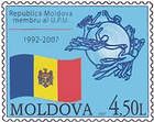 Emblem of the UPU and the Flag of the Republic of Moldova