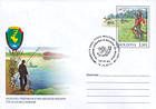 Fisherman. Emblem of the Society of Hunters and Fishermen of Moldova