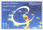 Map of Moldova and Emblem of the Council of Europe