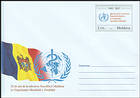 The Flag of Moldova and the Emblem of the World Health Organisation