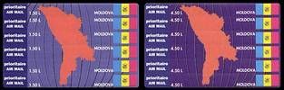 «Map of Moldova» Airmail Stamps Cards 