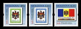 № - 756-758 - 20th Anniversary of the First Postage Stamps of the Republic of Moldova