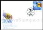№ 1187 FDC1 - Emblem of the UNO and Flag of Moldova