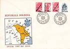 № 22-25a FDC - Map of Moldova