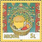Basket of Painted Eggs and Bread