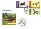 № 443-445 FDC - Horse Breeds 2002