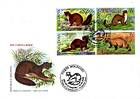 № 559-562 FDC - From The Red Book of the Republic of Moldova: Fauna - Mammals 2006