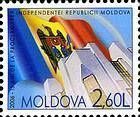 The Flag of Moldova and the Presidential Building