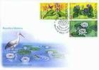 № 616-618 FDC - Bird in a Lily Pond