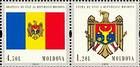 № 718Ss+717SsZdH - 20th Anniversary of the Adoption of the State Flag and Arms of the Republic of Moldova 2010