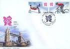 Emblem of the Games and the Tower Bridge in London