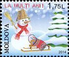 Snowman and Sleigh with Presents