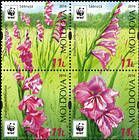 № 958-961 Zdb - WWF - Protected Flora: Turkish Marsh Gladiolus (Gladiolus Imbricatus) 2016